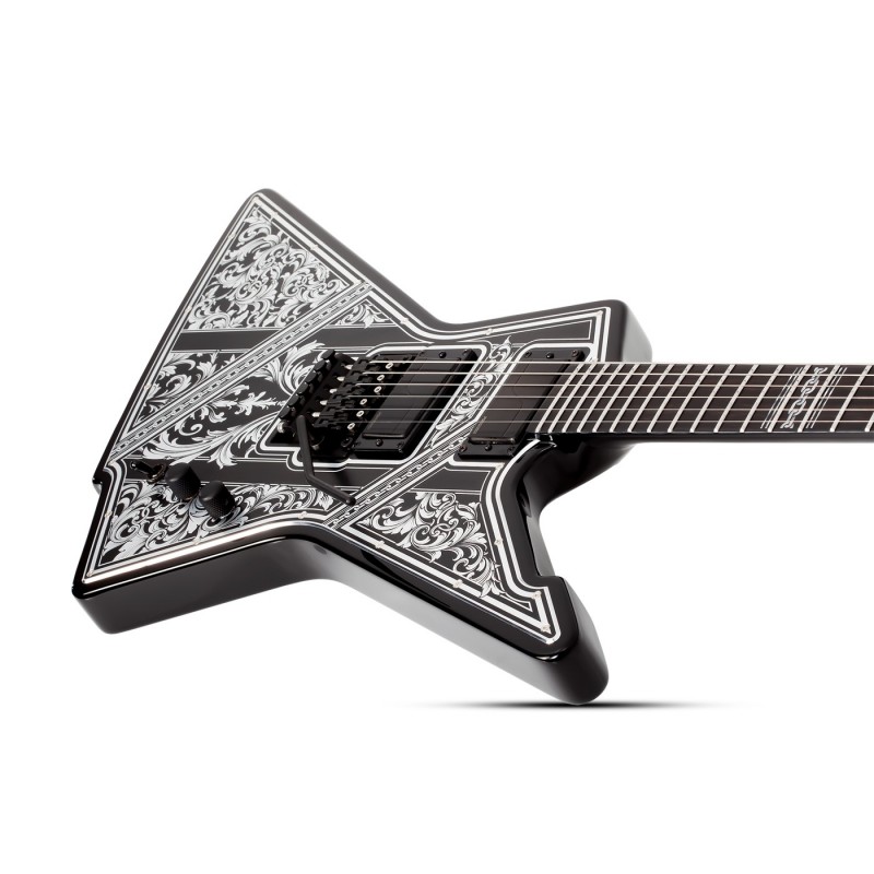 Schecter E-1 FR Przym Palladium Gloss Black - Gitara elektryczna Schecter E-1 FR Przym Palladium Gloss Black - Gitara elektryczna