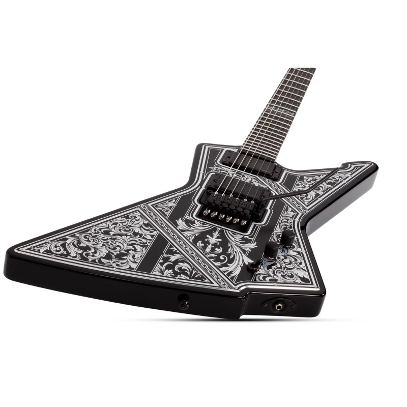 Schecter E-1 FR Przym Palladium Gloss Black - Gitara elektryczna Schecter E-1 FR Przym Palladium Gloss Black - Gitara elektryczna