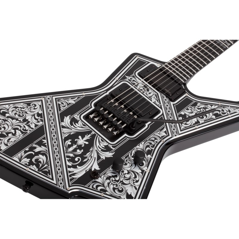 Schecter E-1 FR Przym Palladium Gloss Black - Gitara elektryczna Schecter E-1 FR Przym Palladium Gloss Black - Gitara elektryczna
