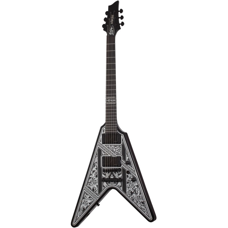 Schecter V-1 Przym Palladium Gloss Black - Gitara elektryczna Schecter V-1 Przym Palladium Gloss Black - Gitara elektryczna