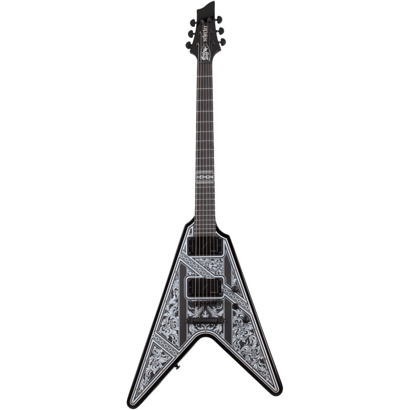 Schecter V-1 Przym Palladium Gloss Black - Gitara elektryczna Schecter V-1 Przym Palladium Gloss Black - Gitara elektryczna