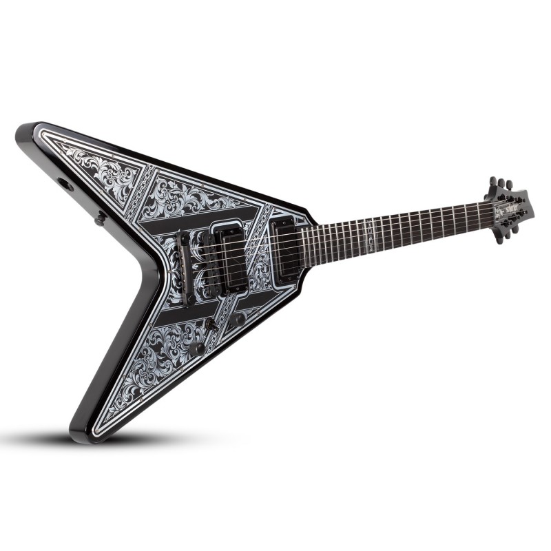 Schecter V-1 Przym Palladium Gloss Black - Gitara elektryczna Schecter V-1 Przym Palladium Gloss Black - Gitara elektryczna