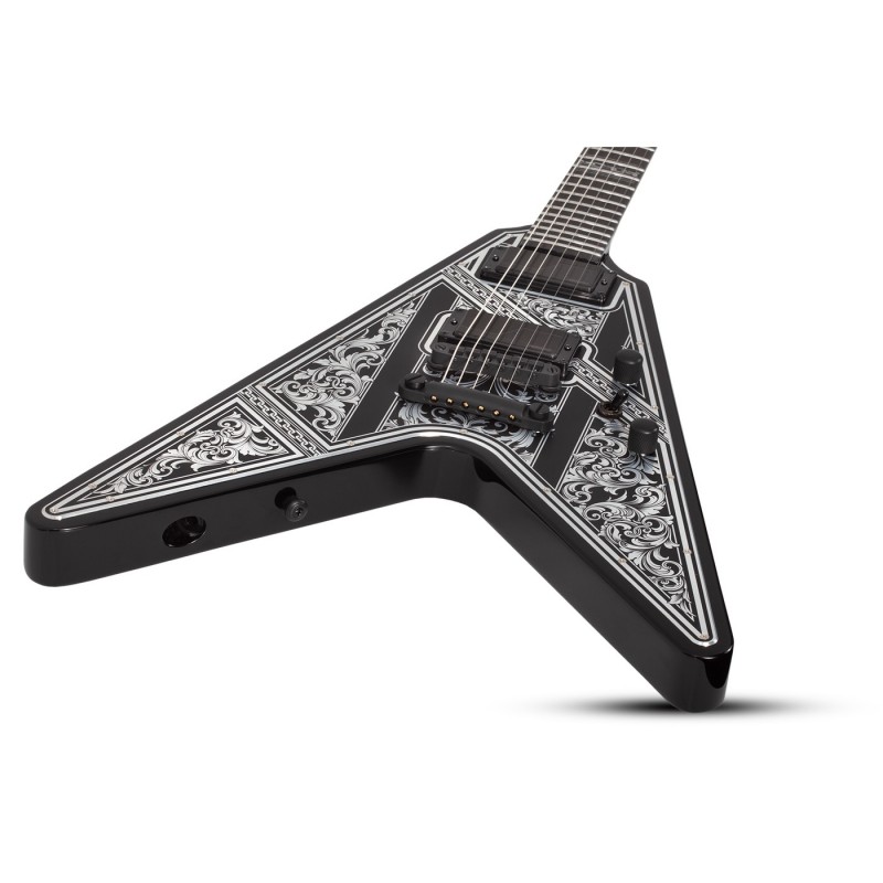 Schecter V-1 Przym Palladium Gloss Black - Gitara elektryczna Schecter V-1 Przym Palladium Gloss Black - Gitara elektryczna
