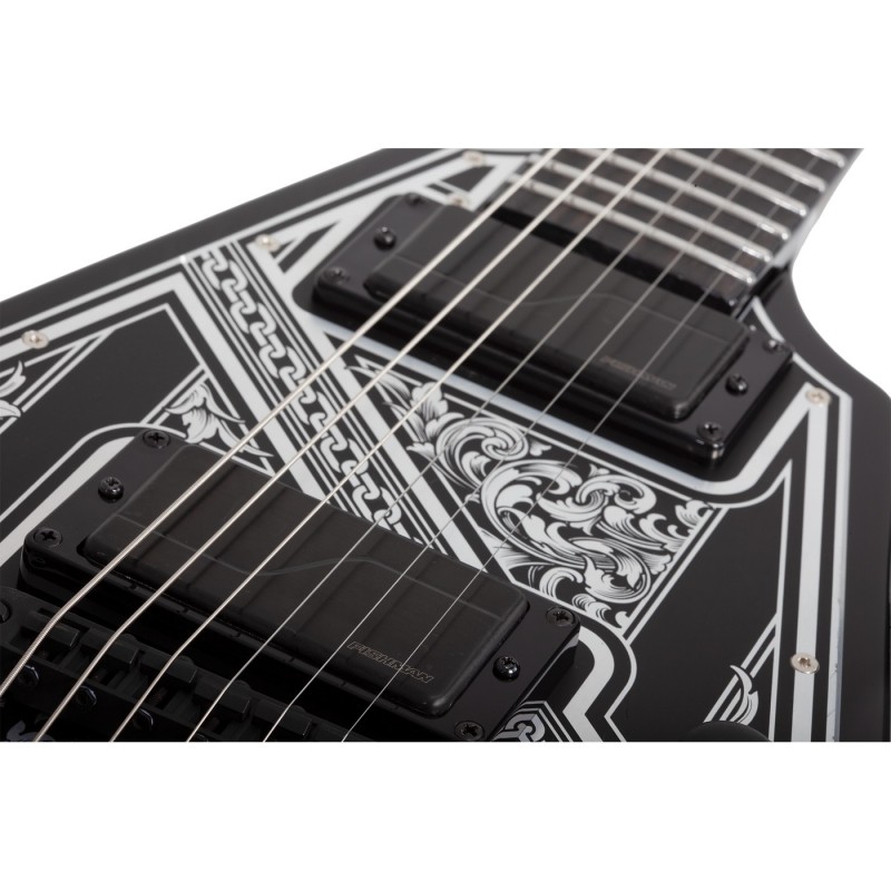 Schecter V-1 Przym Palladium Gloss Black - Gitara elektryczna Schecter V-1 Przym Palladium Gloss Black - Gitara elektryczna