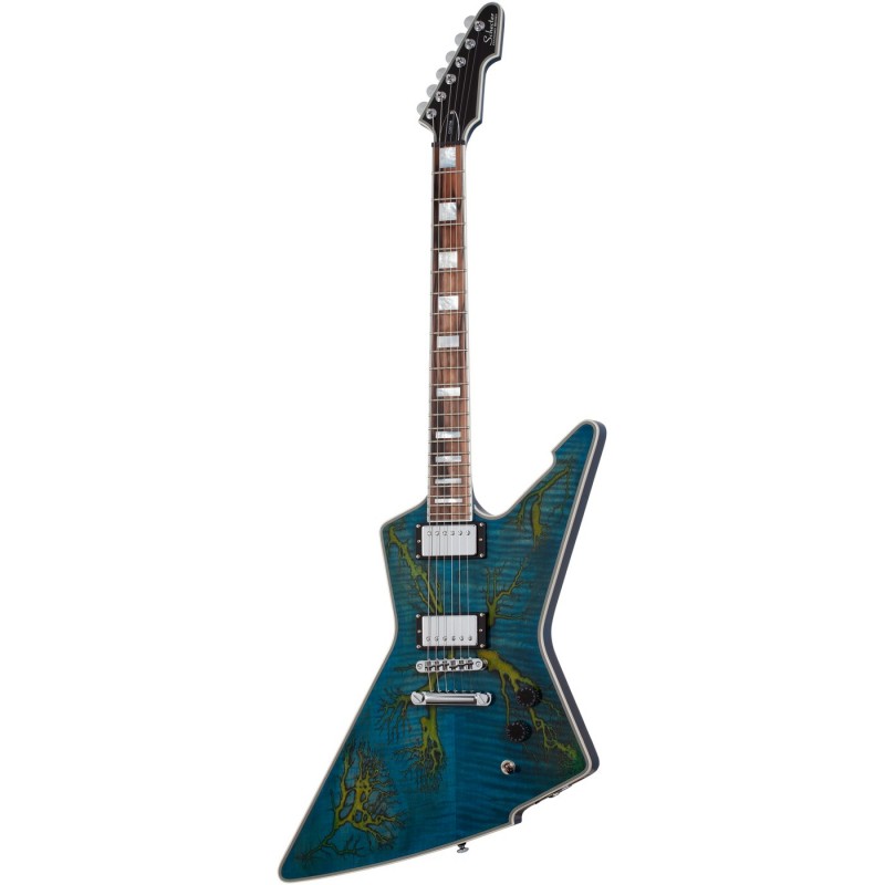 Schecter E-1 Electro-Resin Transparent Blue - Gitara elektryczna Schecter E-1 Electro-Resin Transparent Blue - Gitara elektryczna