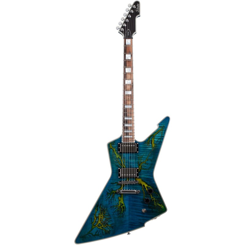 Schecter E-1 Electro-Resin Transparent Blue - Gitara elektryczna Schecter E-1 Electro-Resin Transparent Blue - Gitara elektryczna