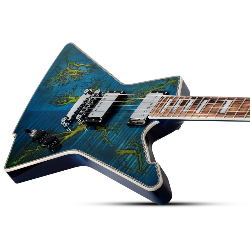 Schecter E-1 Electro-Resin Transparent Blue - Gitara elektryczna Schecter E-1 Electro-Resin Transparent Blue - Gitara elektryczna