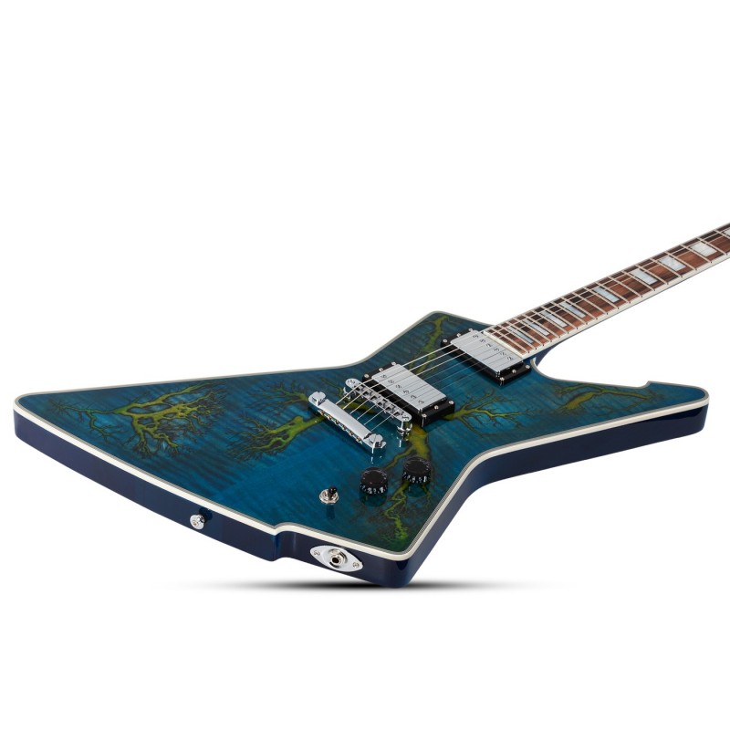 Schecter E-1 Electro-Resin Transparent Blue - Gitara elektryczna Schecter E-1 Electro-Resin Transparent Blue - Gitara elektryczna