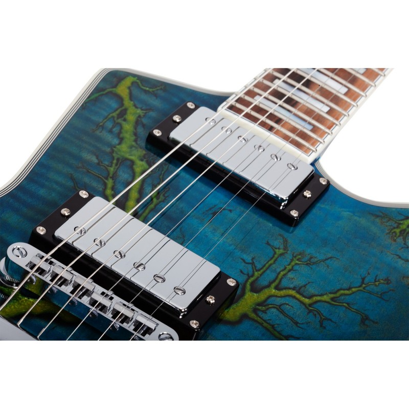 Schecter E-1 Electro-Resin Transparent Blue - Gitara elektryczna Schecter E-1 Electro-Resin Transparent Blue - Gitara elektryczna