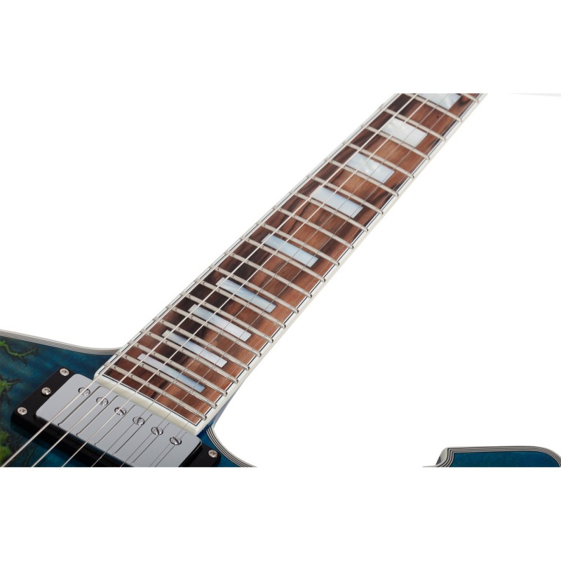 Schecter E-1 Electro-Resin Transparent Blue - Gitara elektryczna Schecter E-1 Electro-Resin Transparent Blue - Gitara elektryczna