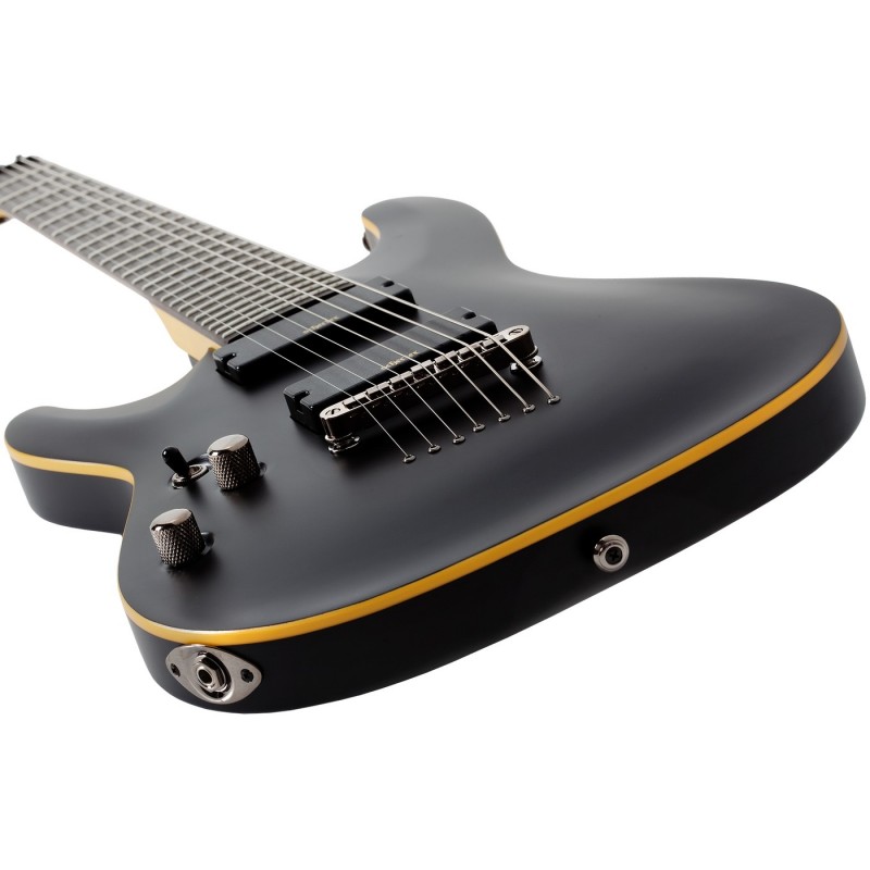 Schecter Demon-7 LH Aged Black Satin - Gitara elektryczna Schecter Demon-7 LH Aged Black Satin - Gitara elektryczna