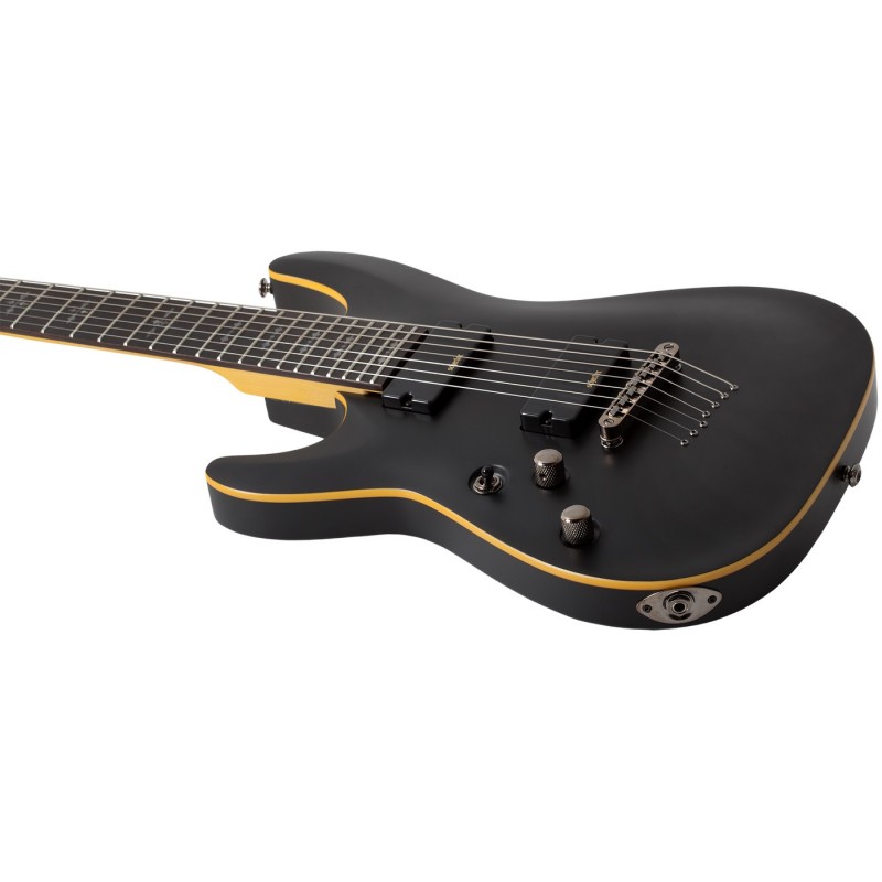 Schecter Demon-7 LH Aged Black Satin - Gitara elektryczna Schecter Demon-7 LH Aged Black Satin - Gitara elektryczna