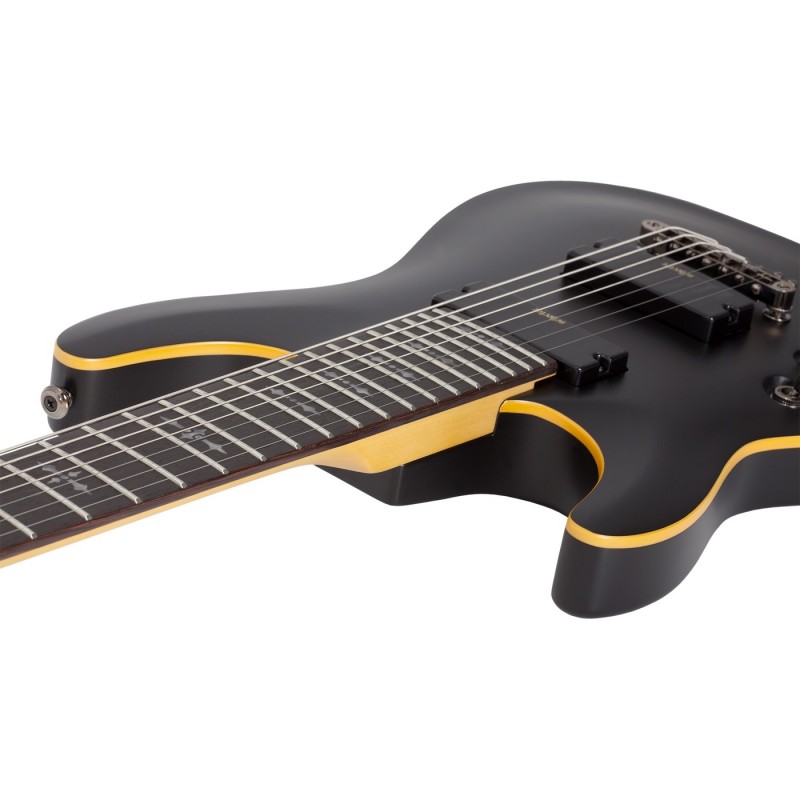 Schecter Demon-7 LH Aged Black Satin - Gitara elektryczna Schecter Demon-7 LH Aged Black Satin - Gitara elektryczna