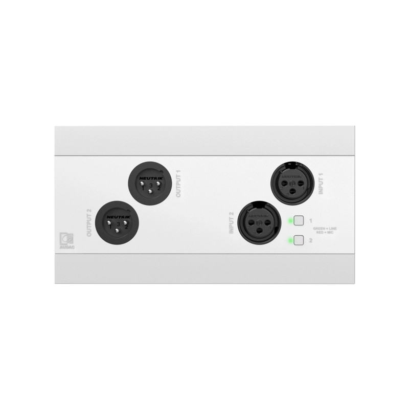 Audac NWP222/W - Panel ścienny 2x XLR (wej. i wyj.) + BT (wersja biała) Audac NWP222/W - Panel ścienny 2x XLR (wej. i wyj.) + BT (wersja biała)