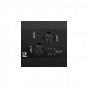 Audac NWP320/B - Panel ścienny 2x XLR + 3,5 mm jack + BT (wersja czarna)