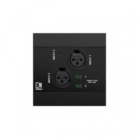 Audac NWP320/B - Panel ścienny 2x XLR + 3,5 mm jack + BT (wersja czarna)