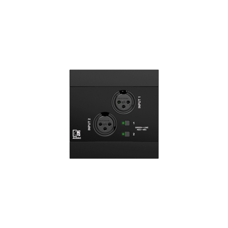 Audac NWP220/B - Panel ścienny 2x XLR + BT (wersja czarna)