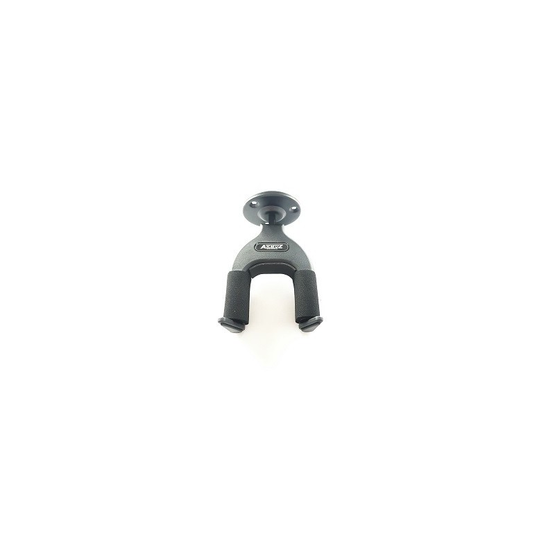 Akmuz WGB-2BK wieszak gitarowy na ścianę z blokadą - 1 - Uchwyty gitarowe - Akmuz WGB-2BK wieszak gitarowy na ścianę z blokadą