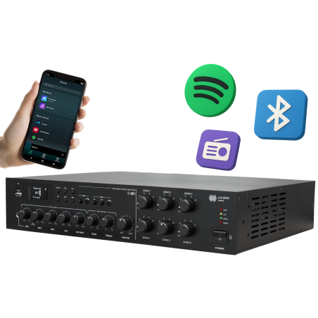 Laudio MultiTask 240W WiFi - Wzmacniacz strefowa 100V - 1 - Wzmacniacze instalacyjne - Laudio Multitask to profesjonalny wzmacni
