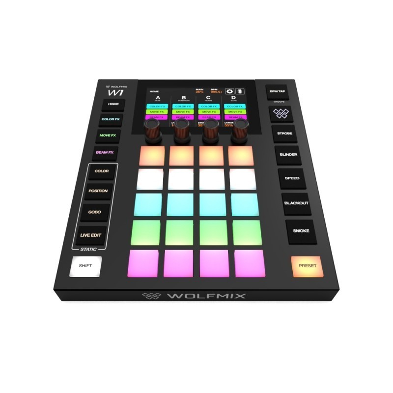 Wolfmix W1 MK2 kontroler oświetlenia DMX + dedykowany pokrowiec Wolfmix W1 MK2 kontroler oświetlenia DMX + dedykowany pokrowiec