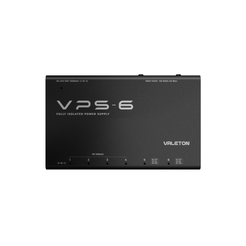 Valeton VPS-6 - zasilacz do efektów gitarowych - 1 - Zasilacze sieciowe - 6 izolowanych wyjść DC dla efektów gitarowych DC9V/12 Valeton VPS-6 - zasilacz do efektów gitarowych - 1 - Zasilacze sieciowe - 6 izolowanych wyjść DC dla efektów gitarowych DC9V/12