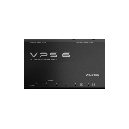 Valeton VPS-6 - zasilacz do efektów  gitarowych - 1 - Zasilacze sieciowe - 6 izolowanych wyjść DC dla efektów gitarowych DC9V/12