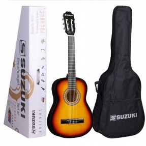 SUZUKI SCG-2 SB - gitara klasyczna 3/4 + pokrowiec - 1 - Gitary klasyczne - Gitara klasyczna Suzuki SCG-2 to idealny wybór gdy p