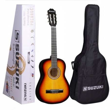 SUZUKI SCG-2 SB - gitara klasyczna 3/4 + pokrowiec - 1 - Gitary klasyczne - Gitara klasyczna Suzuki SCG-2 to idealny wybór gdy p