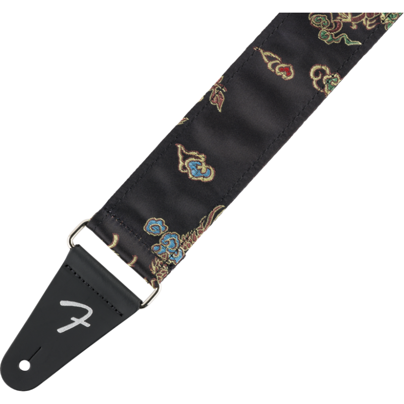 Fender Satin Dragon Strap, Black Pasek gitarowy - 2 - Pasy, paski - Dodaj elegancji swoim występom dzięki paskom Satin Dragon St Fender Satin Dragon Strap, Black Pasek gitarowy - 2 - Pasy, paski - Dodaj elegancji swoim występom dzięki paskom Satin Dragon St