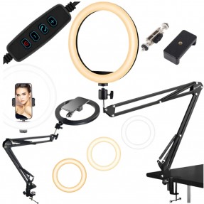 Suprimo DLS - Biurkowy statyw z lampą pierścieniową