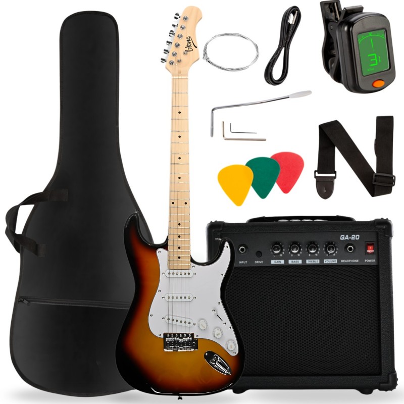 V-Tone EGA 39 SB - Gitara elektryczna 4/4 Stratocaster zestaw V-Tone EGA 39 SB - Gitara elektryczna 4/4 Stratocaster zestaw