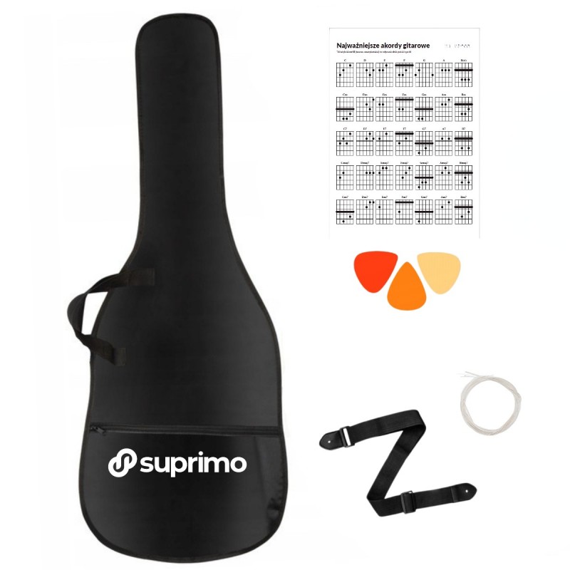 Suprimo CGS2 BK - Gitara klasyczna 4/4 zestaw Suprimo CGS2 BK - Gitara klasyczna 4/4 zestaw