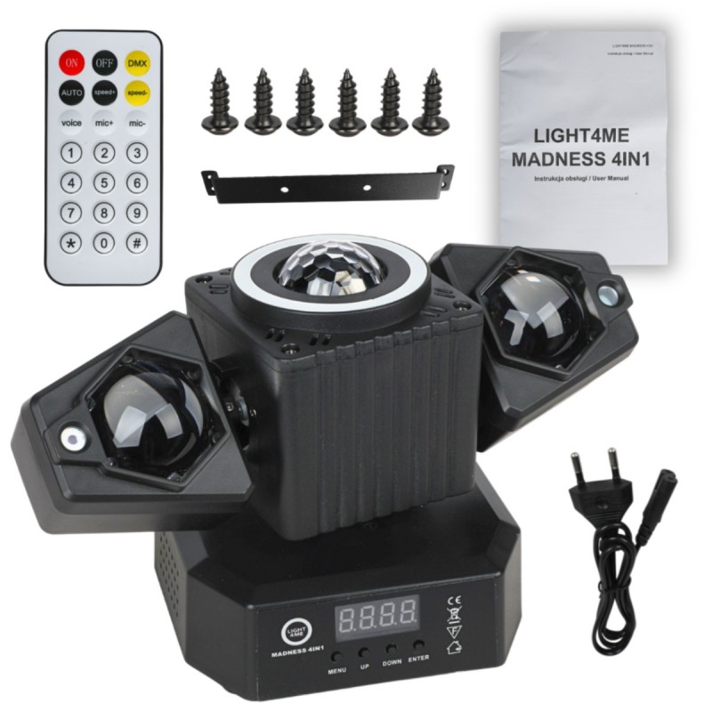 Light4Me Madness 4in1 - Multiefekt świetlny LED RGBW Light4Me Madness 4in1 - Multiefekt świetlny LED RGBW