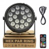 Light4Me Hex Par Ring - Reflektor sceniczny PAR DMX 18x6W RGBWA+UV LED
