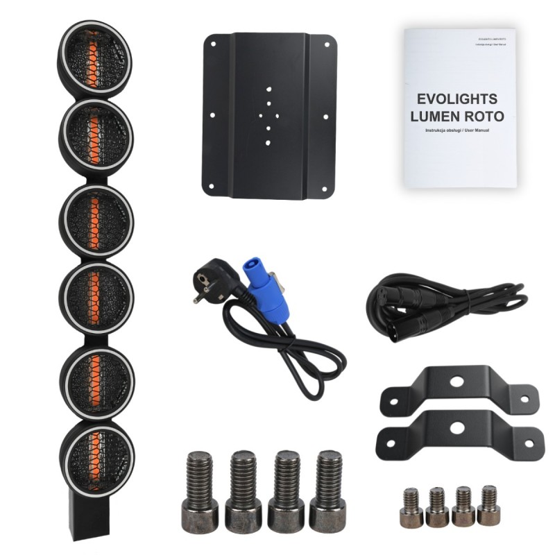Evolights Lumen Roto - Ruchome oświetlenie sceniczne LED retro vintage RGB Evolights Lumen Roto - Ruchome oświetlenie sceniczne LED retro vintage RGB