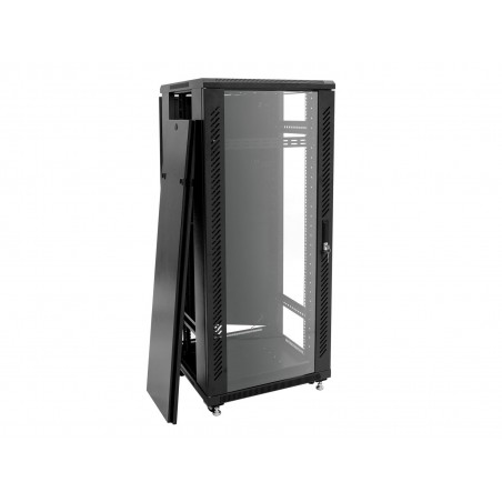 Roadinger SSC-24 - Szafa rack z drzwiami szklanymi 24U