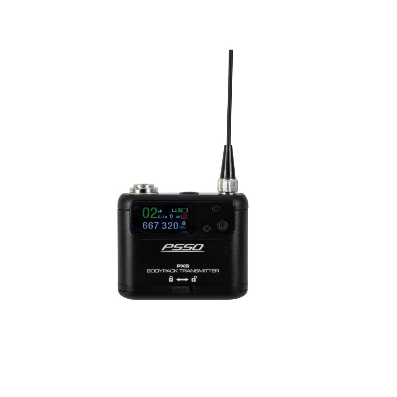 PSSO PXS - Nadajnik bodypack do odbiorników PXS 640-690 MHz PSSO PXS - Nadajnik bodypack do odbiorników PXS 640-690 MHz