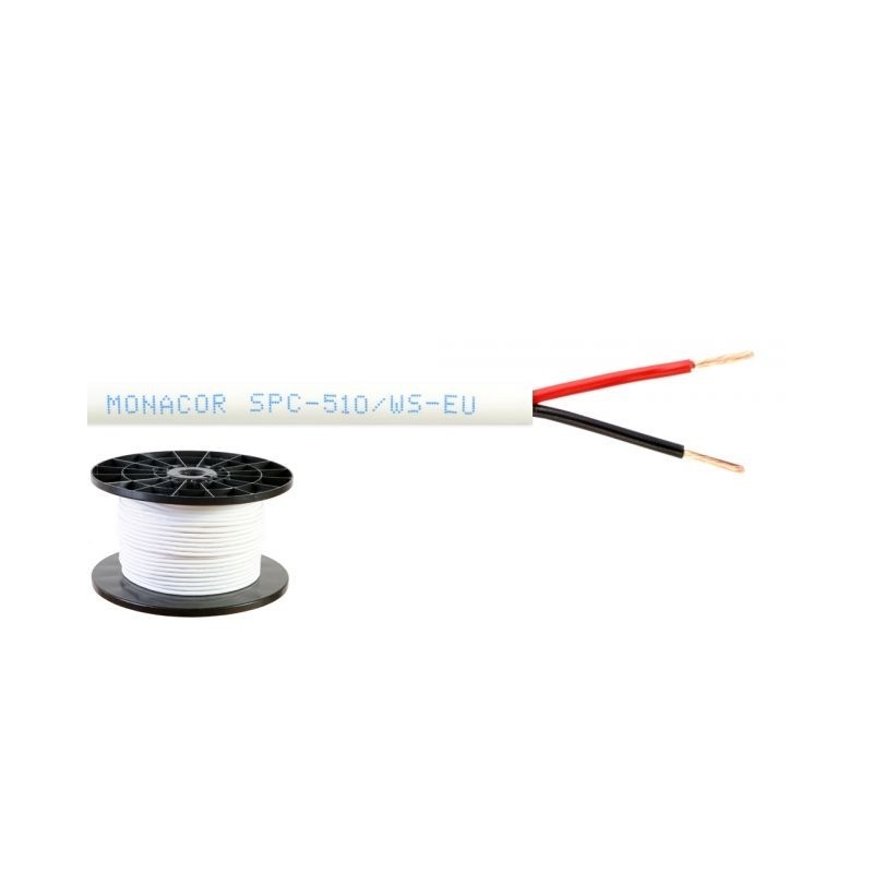 Monacor SPC-510slsWS-EU - Kabel głośnikowy 100m