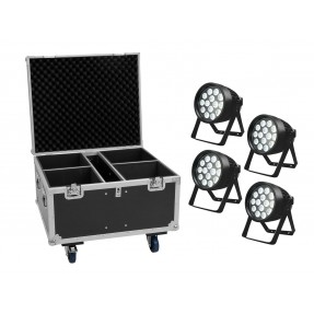 Eurolite zestaw oświetleniowy 4x LED IP PAR 14x10W HCL + skrzynia transportowa