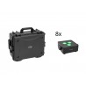 Eurolite zestaw oświetleniowy 8x AKKU IP Flat Light 3 BK + walizka transportowa