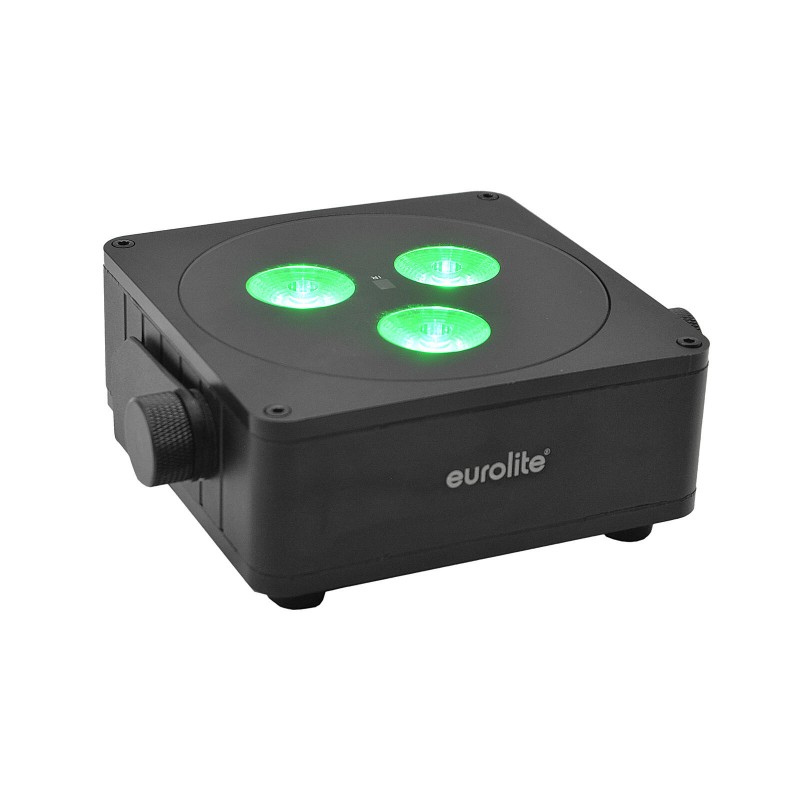 Eurolite zestaw oświetleniowy 8x AKKU IP Flat Light 3 BK + walizka transportowa