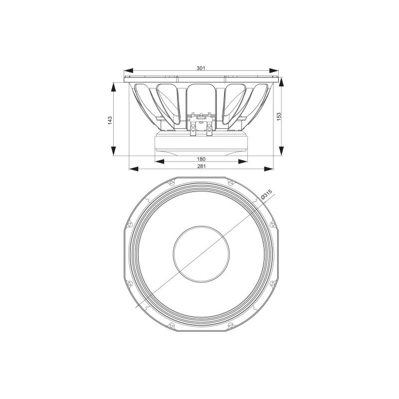 Celto Acoustique 12PF600 - Głośnik  12" z magnesem ferrytowym Celto Acoustique 12PF600 - Głośnik  12" z magnesem ferrytowym