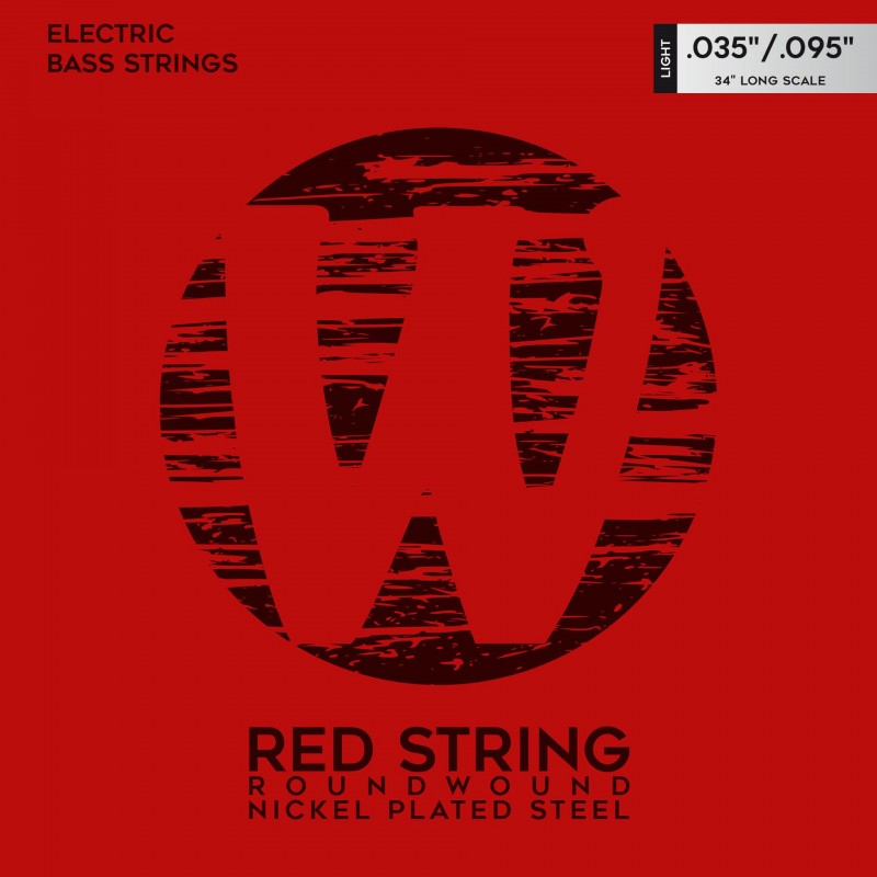 Warwick Red Strings Bass String Set, Nickel-Plated Steel - 4-String, Light, .035-.095 Struny do basu - 1 - Struny basowe - Warwi