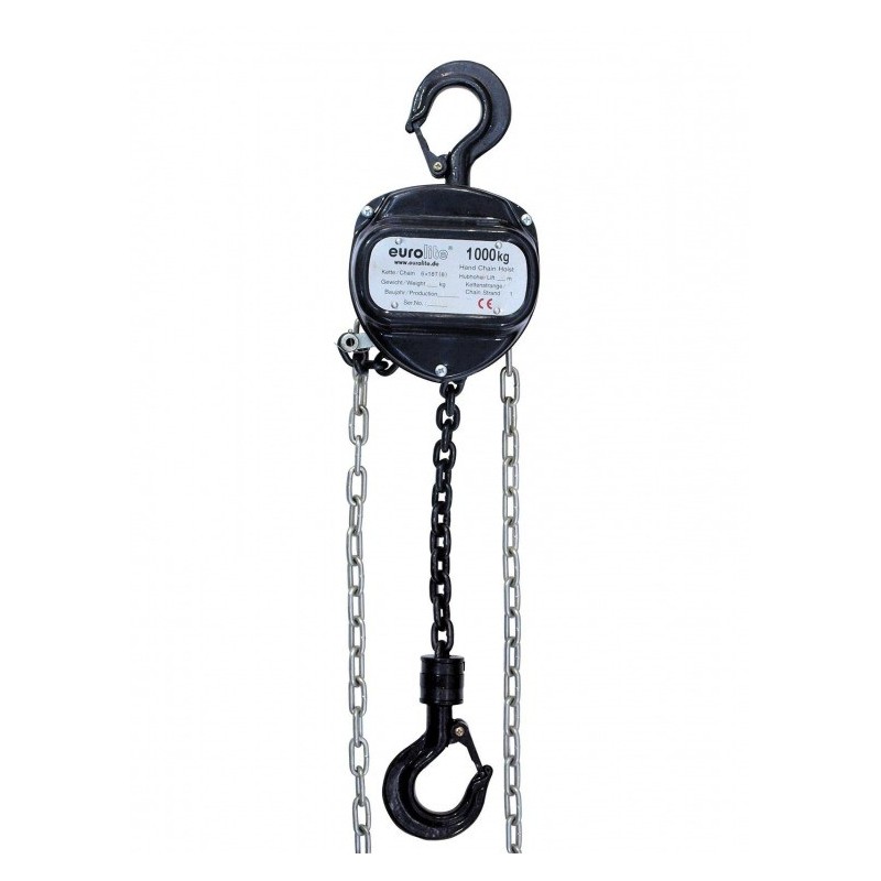 Eurolite Chain Hoist 10Msls1.0T BK - Wciągarka łańcuchowa