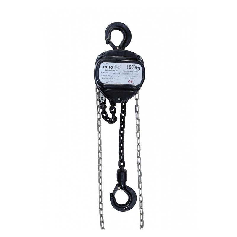 Eurolite Chain Hoist 10Msls1.5T BK - Wciągarka łańcuchowa