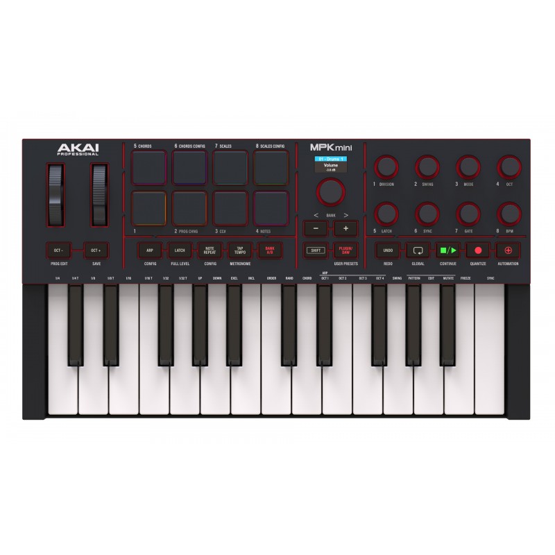 Akai MPK Mini 4 Black – Mini klawiatura sterująca Akai MPK Mini 4 Black – Mini klawiatura sterująca