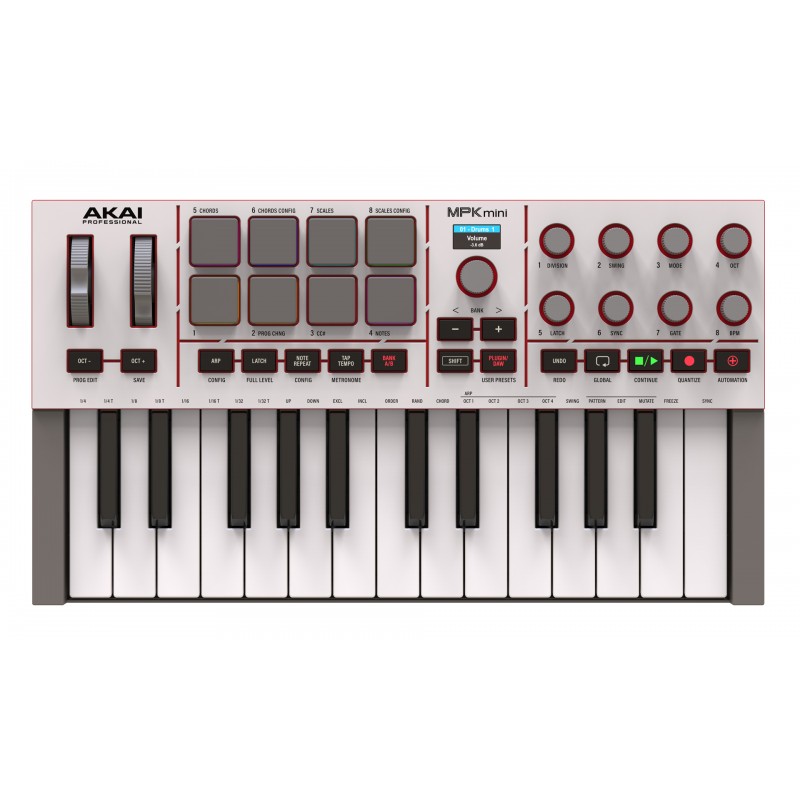 Akai MPK Mini 4 Grey – Mini klawiatura sterująca Akai MPK Mini 4 Grey – Mini klawiatura sterująca