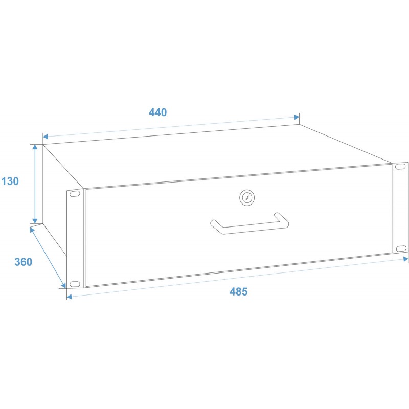 OMNITRONIC Rack Drawer with lock 3U - szuflada rack - 2 - Racki, cases - OMNITRONIC Rack Drawer with lock 3U - szuflada rack - 2 - Racki, cases -
