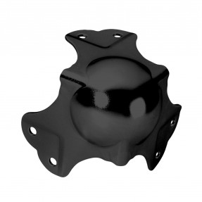 Adam Hall Hardware 41046 BLK - Duży narożnik kulowy trójnożny 35 mm 6-otworowy