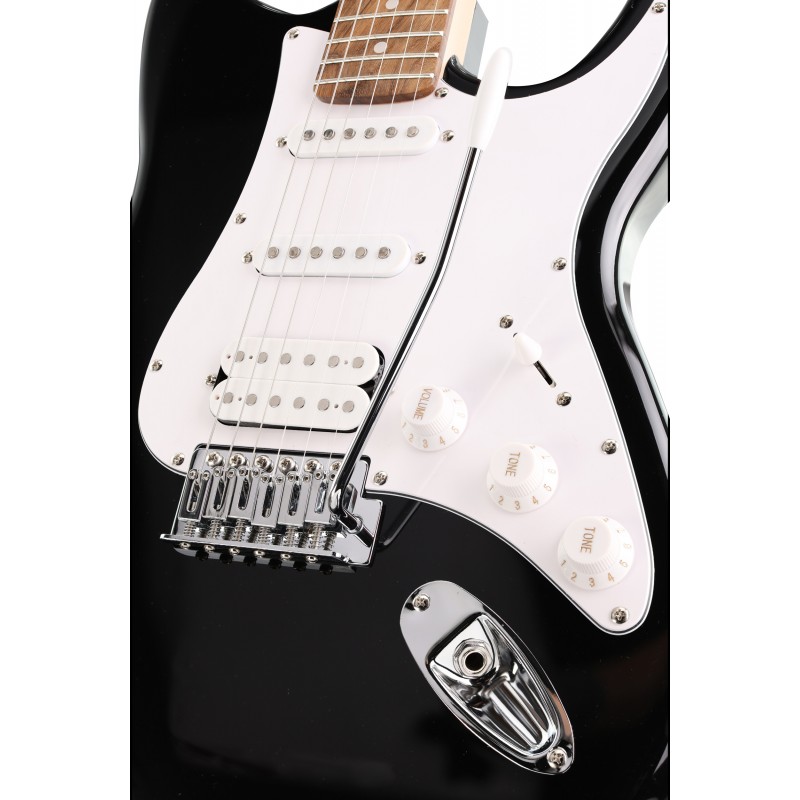 Arrow Tonecaster ST 211 Abyss Black Rosewood/White - Gitara elektryczna